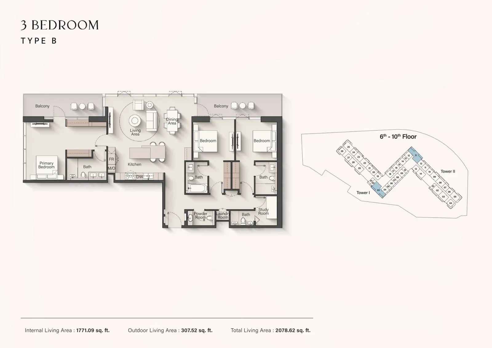 Floor plan for Type B