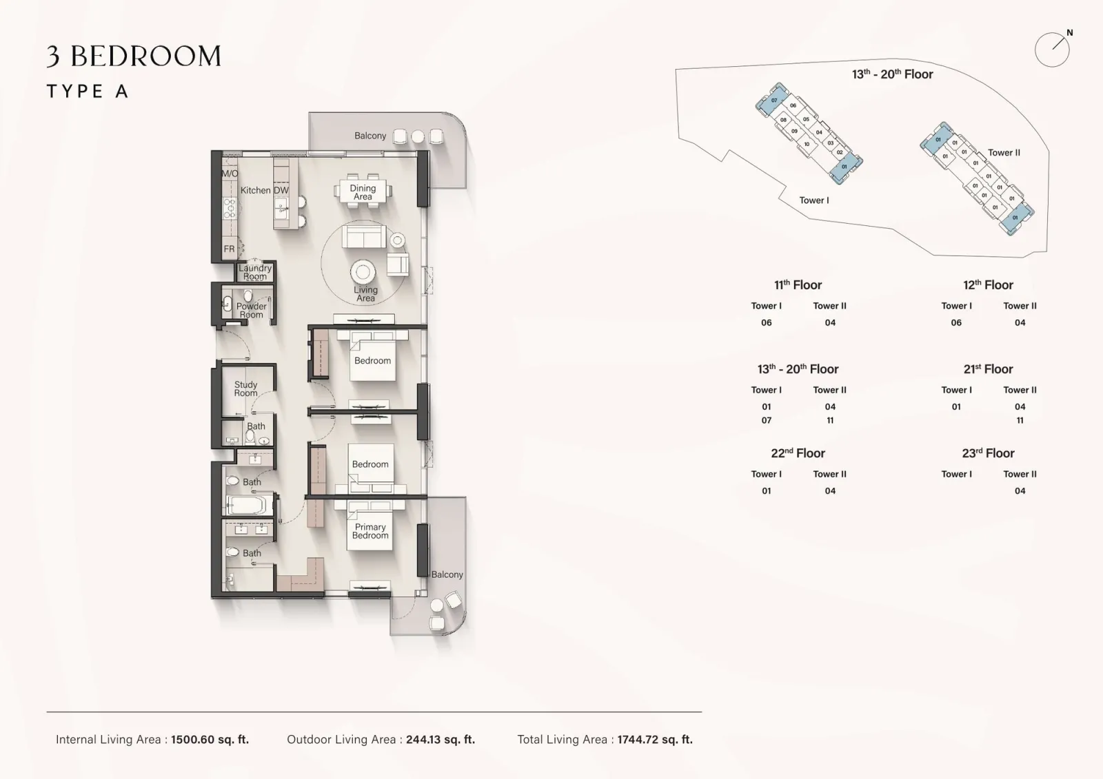 Floor plan for Type A