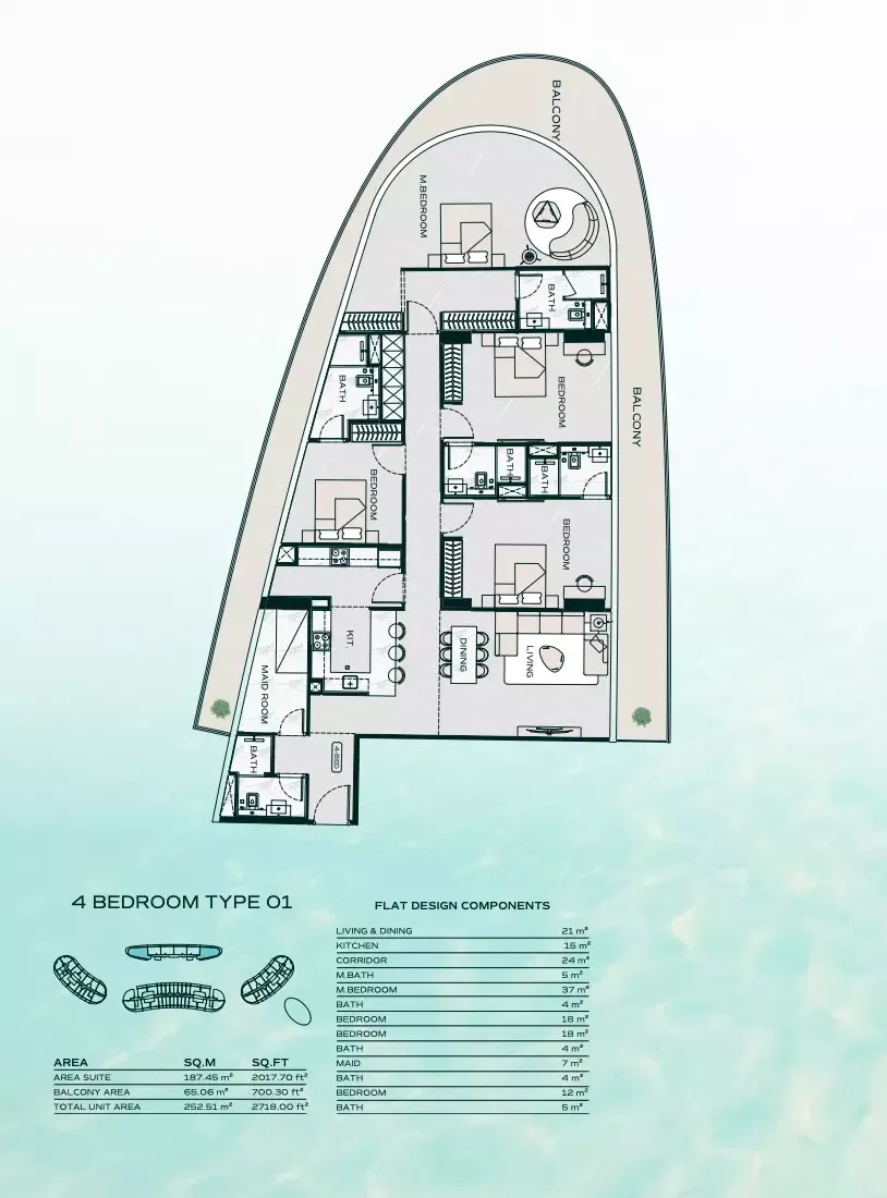 Floor plan for Type 01