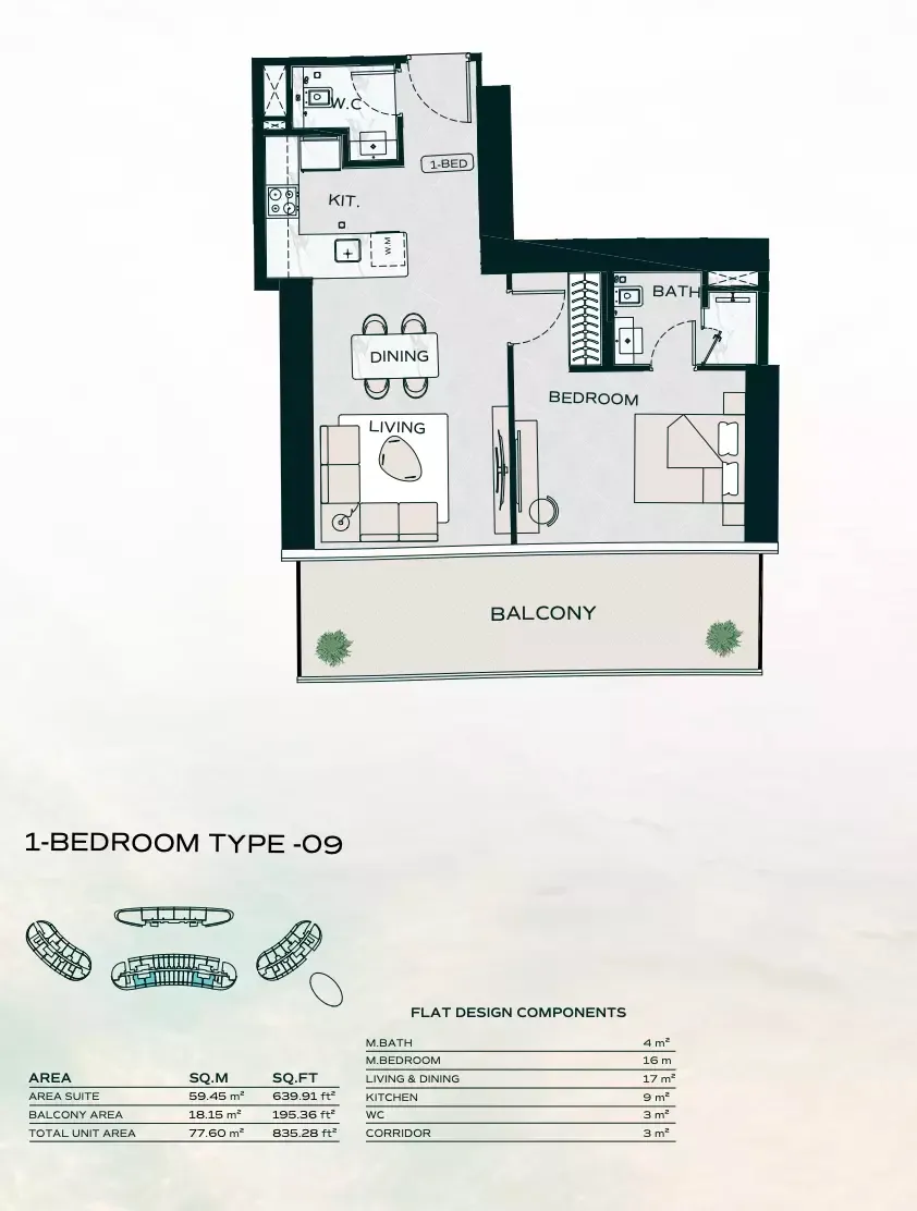 Floor plan for Type 09