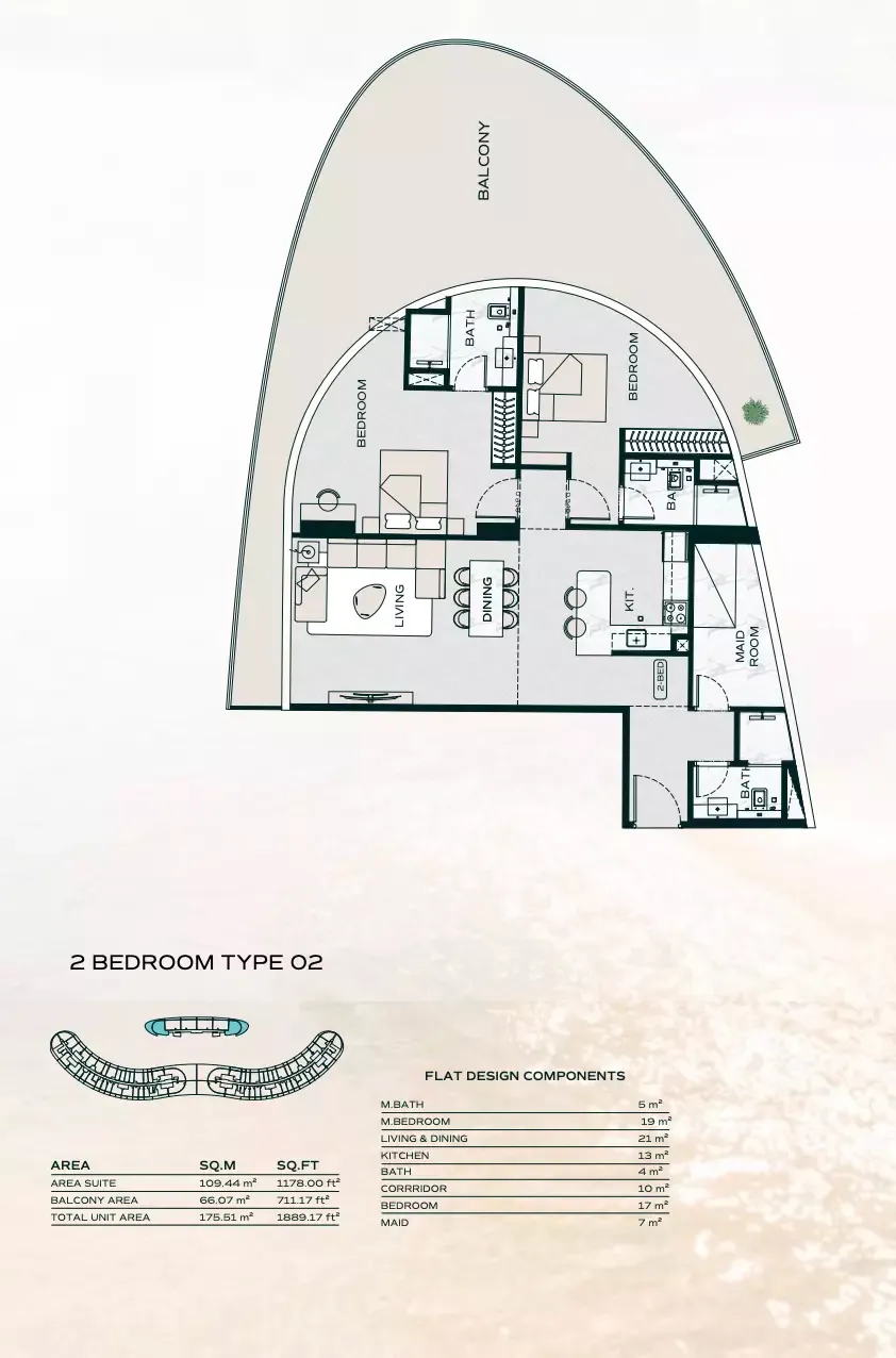 Floor plan for Type 02A