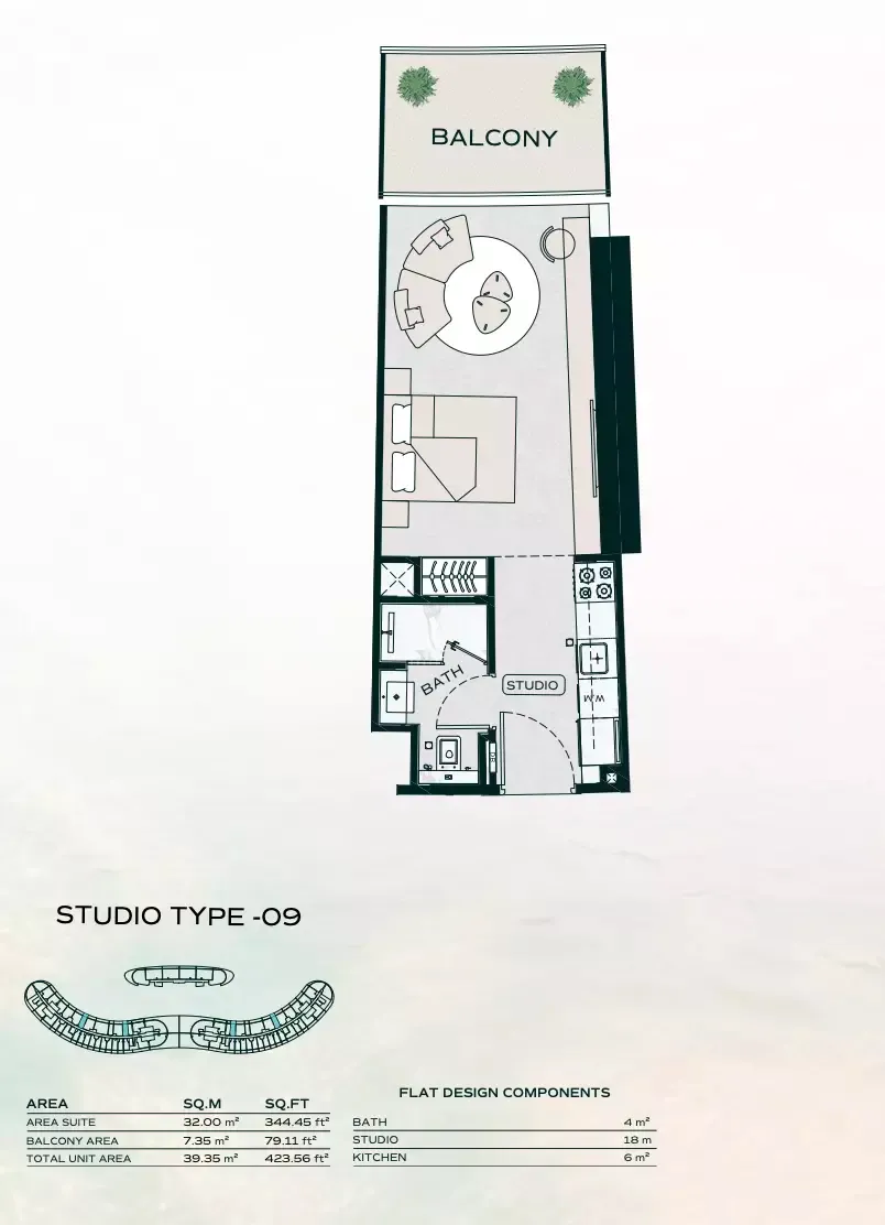Floor plan for Type 09