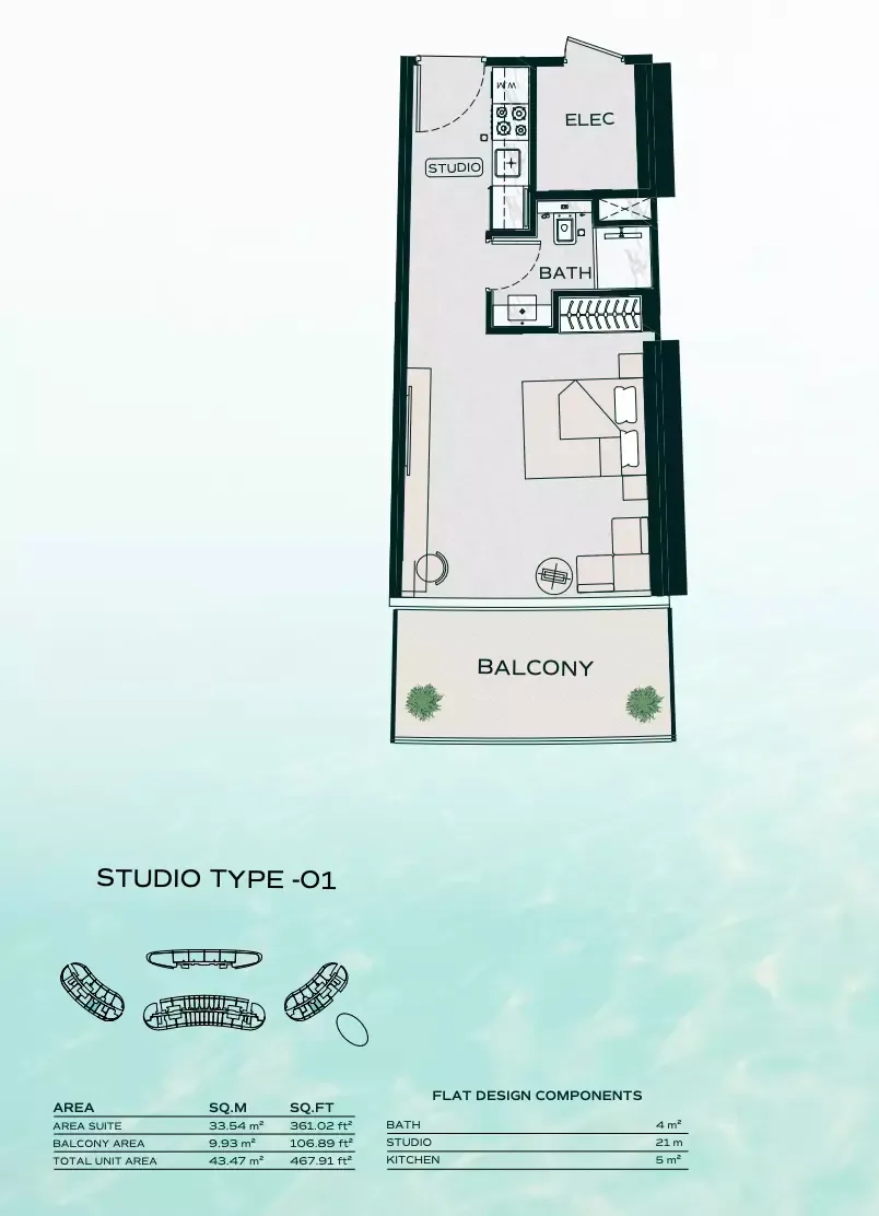 Floor plan for Type 01
