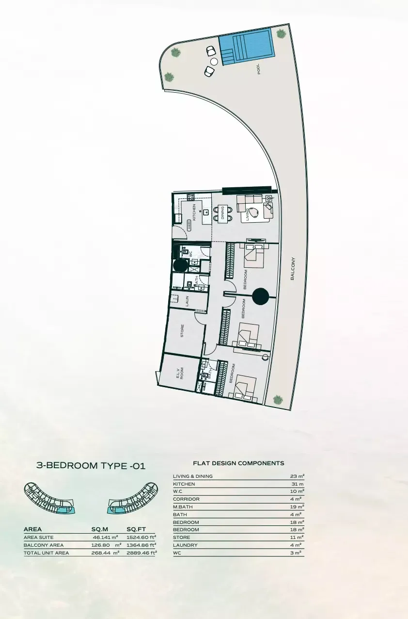 Floor plan for Type 01
