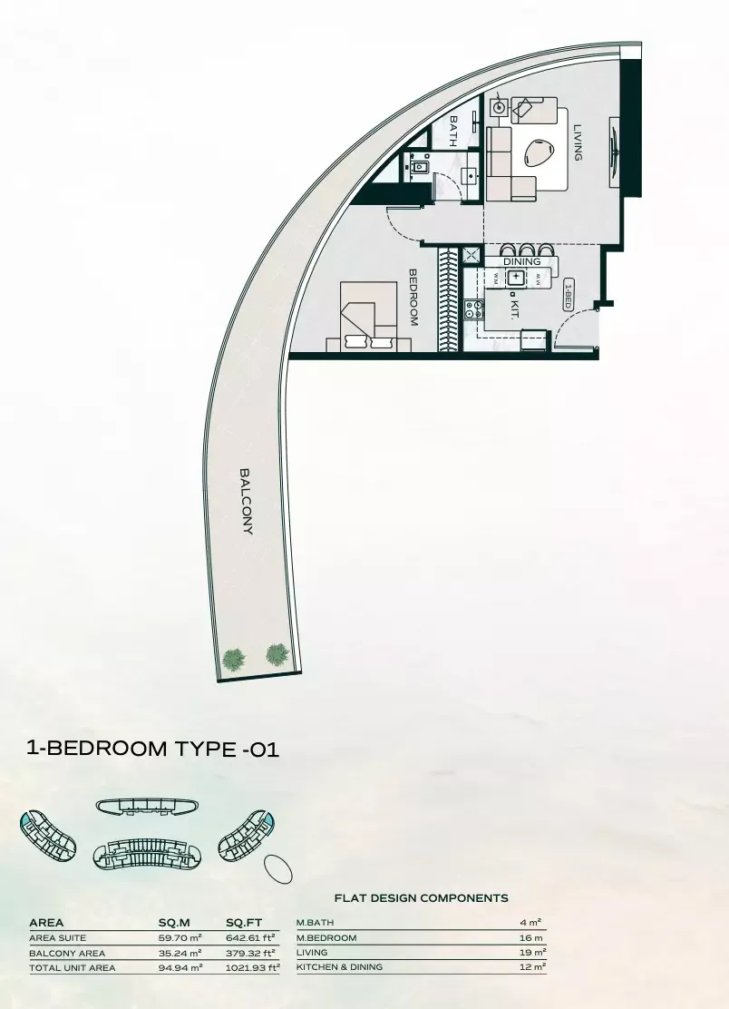 Floor plan for Type 01