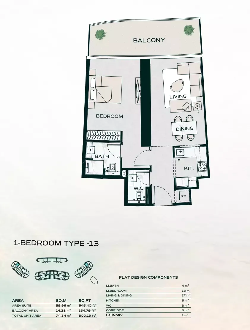 Floor plan for Type 13
