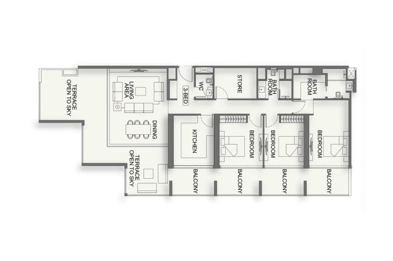 Floor plan for Type 3