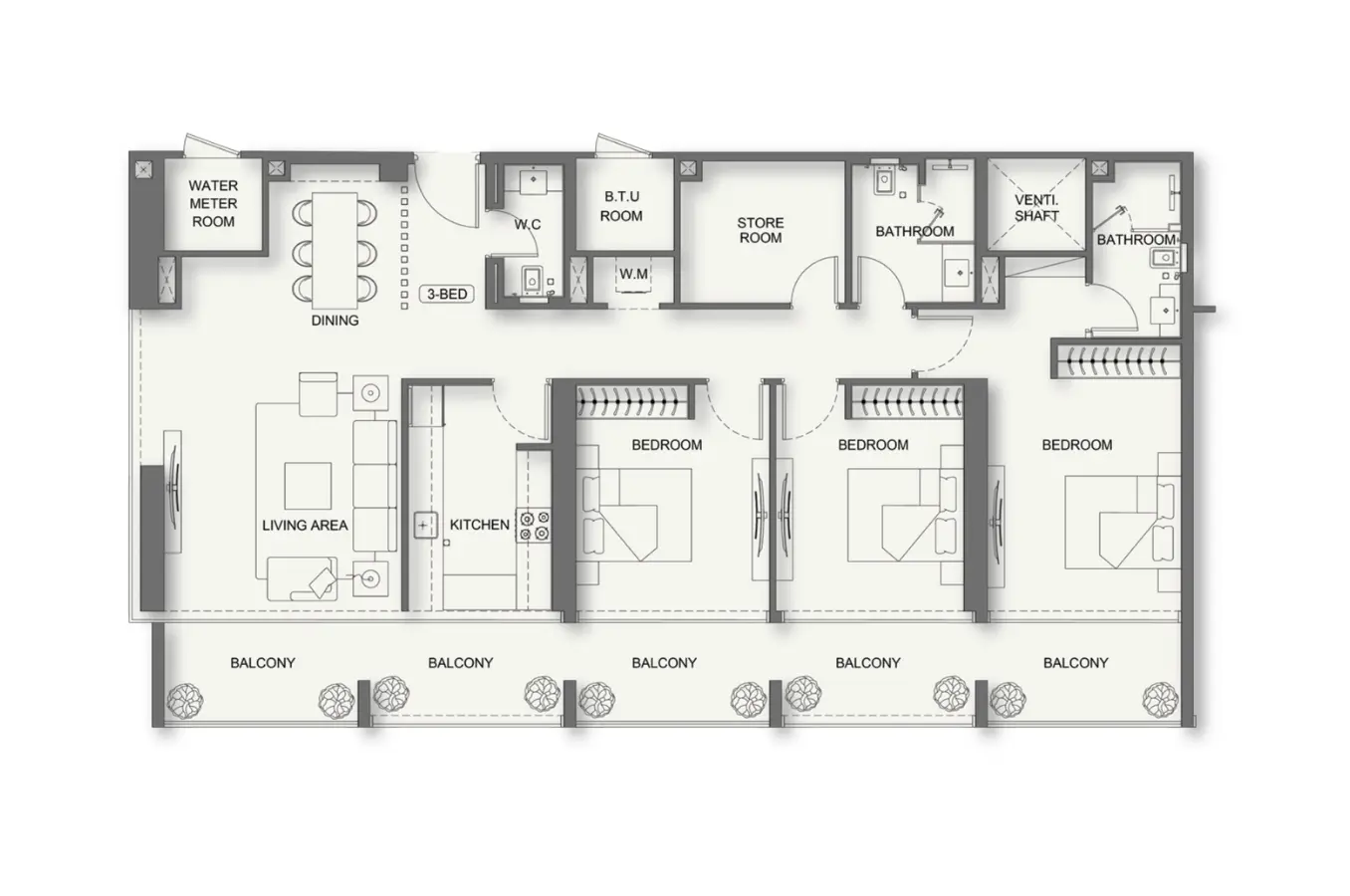 Floor plan for Type 1