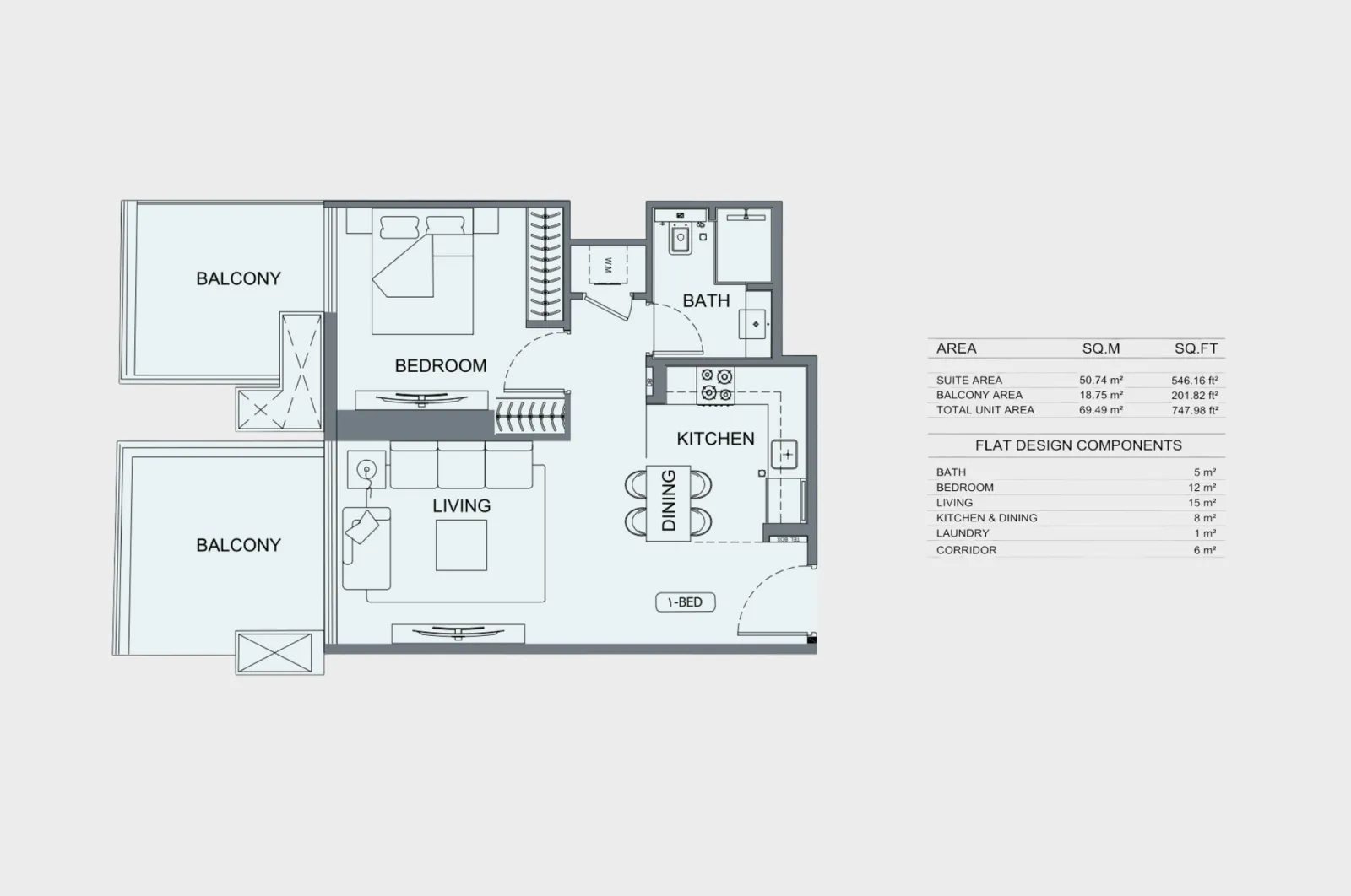 Floor plan for Type 01