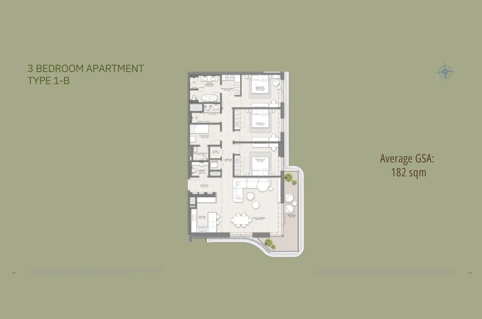 Floor plan for Type 1B