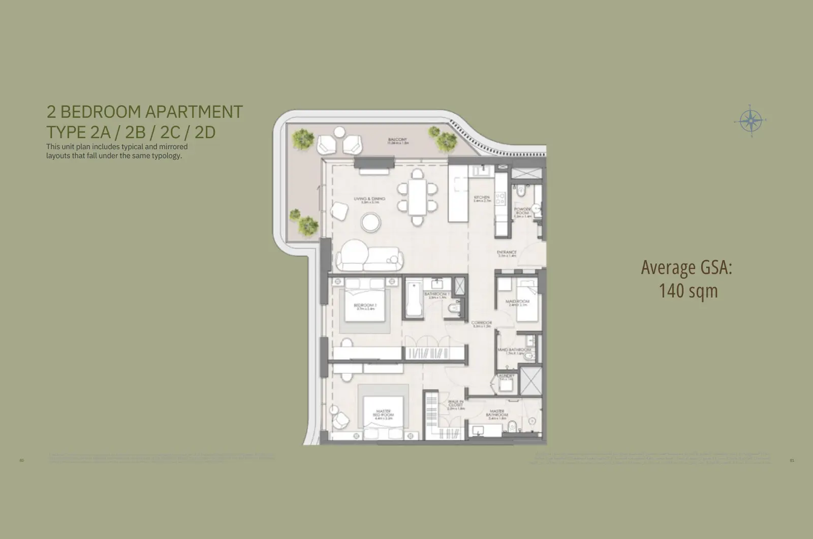 Floor plan for Type 2A