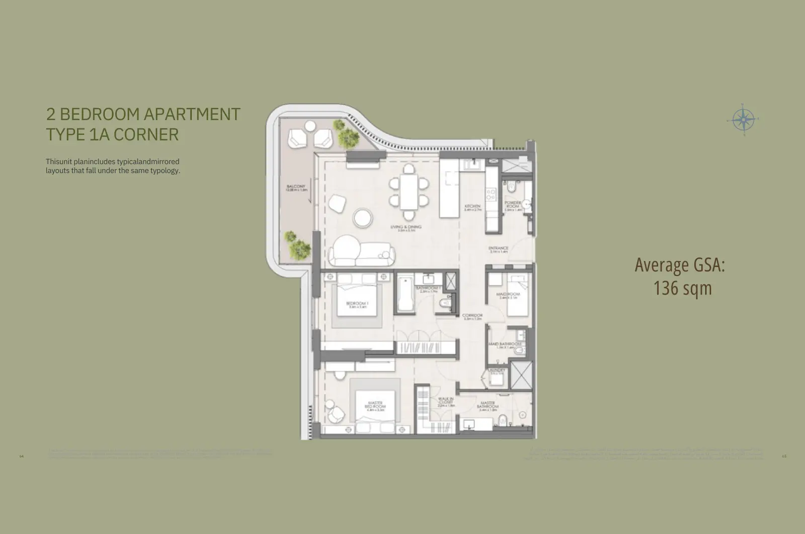 Floor plan for Type 1A