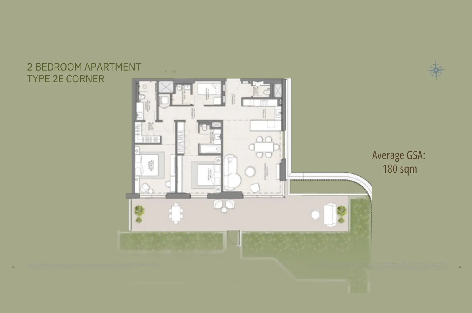 Floor plan for Type 2E