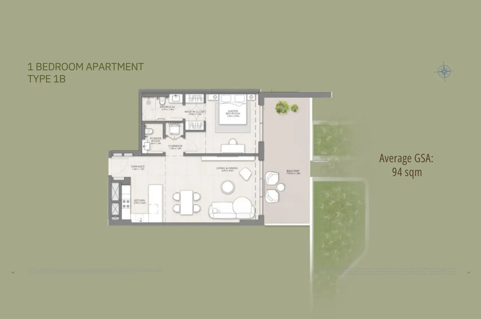 Floor plan for Type 1B