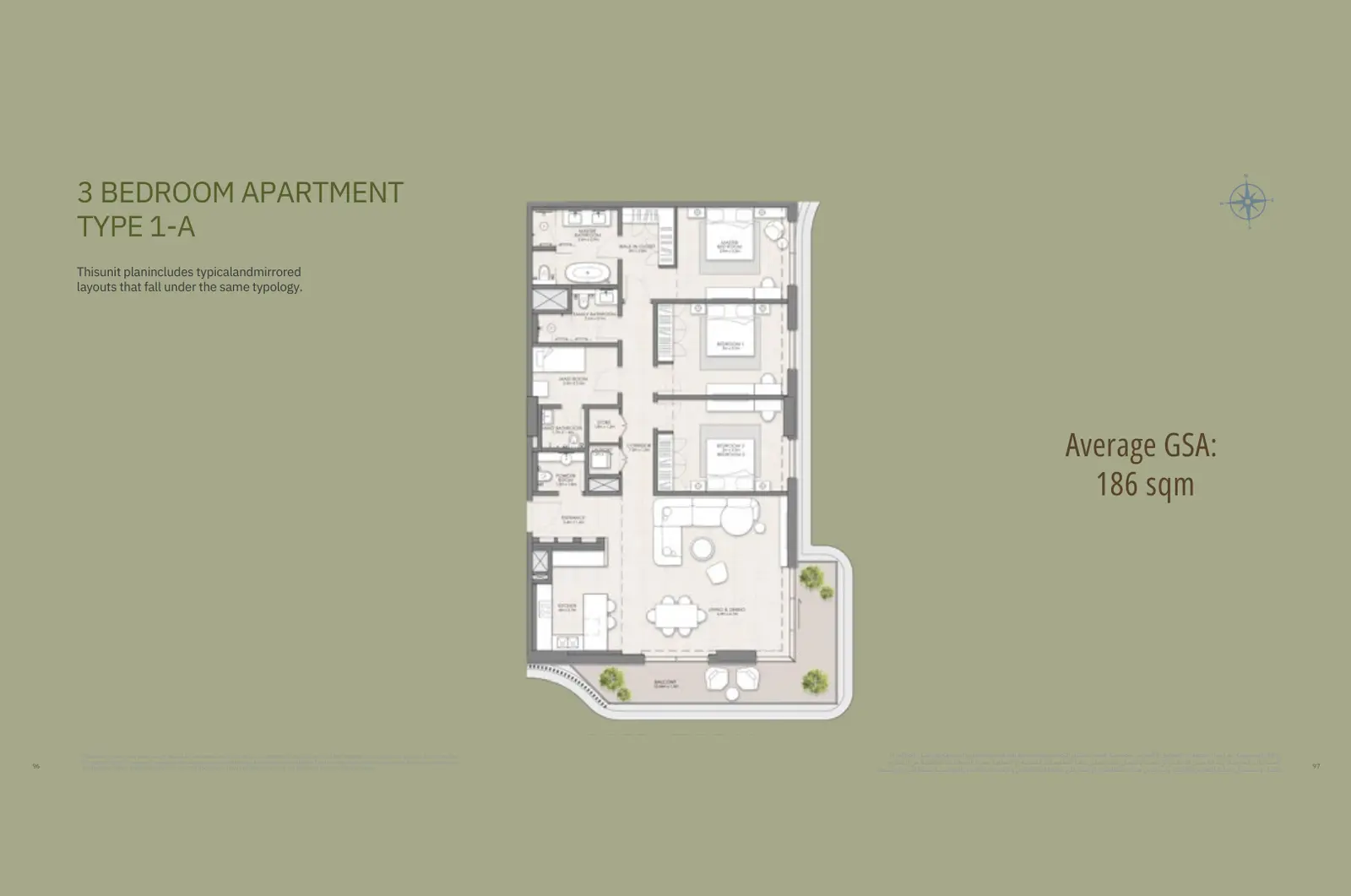 Floor plan for Type 1A