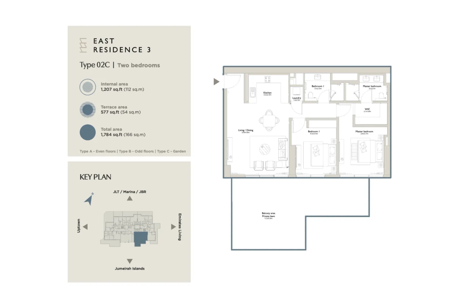 Floor plan for Type 02C