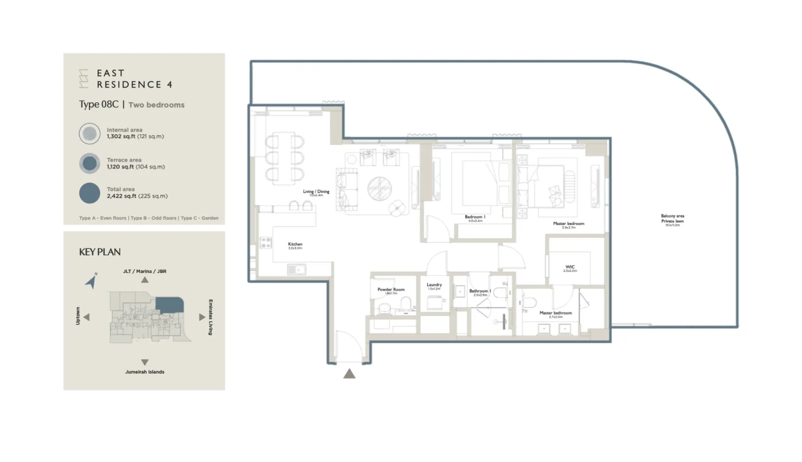 Floor plan for Type 08C