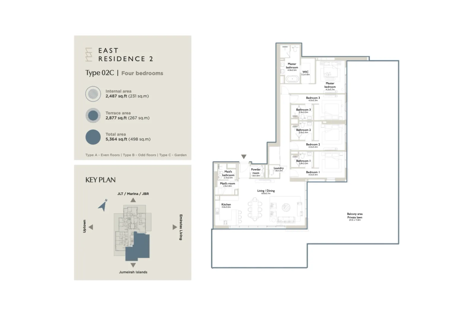 Floor plan for Type 02C