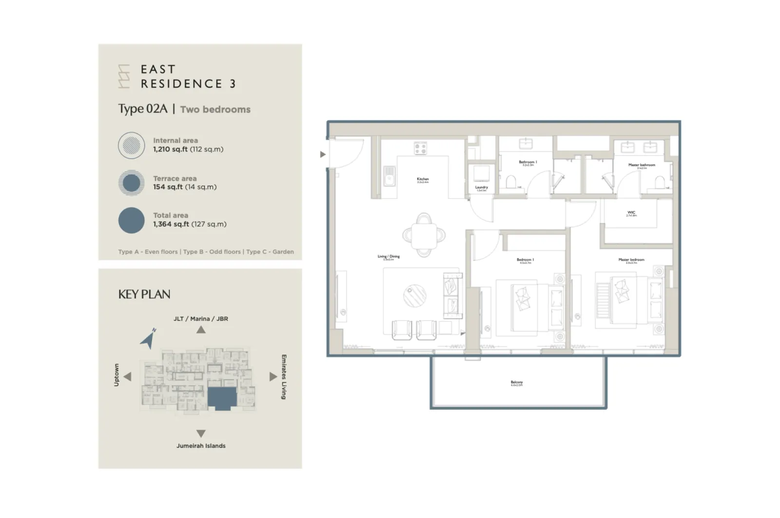 Floor plan for Type 02A