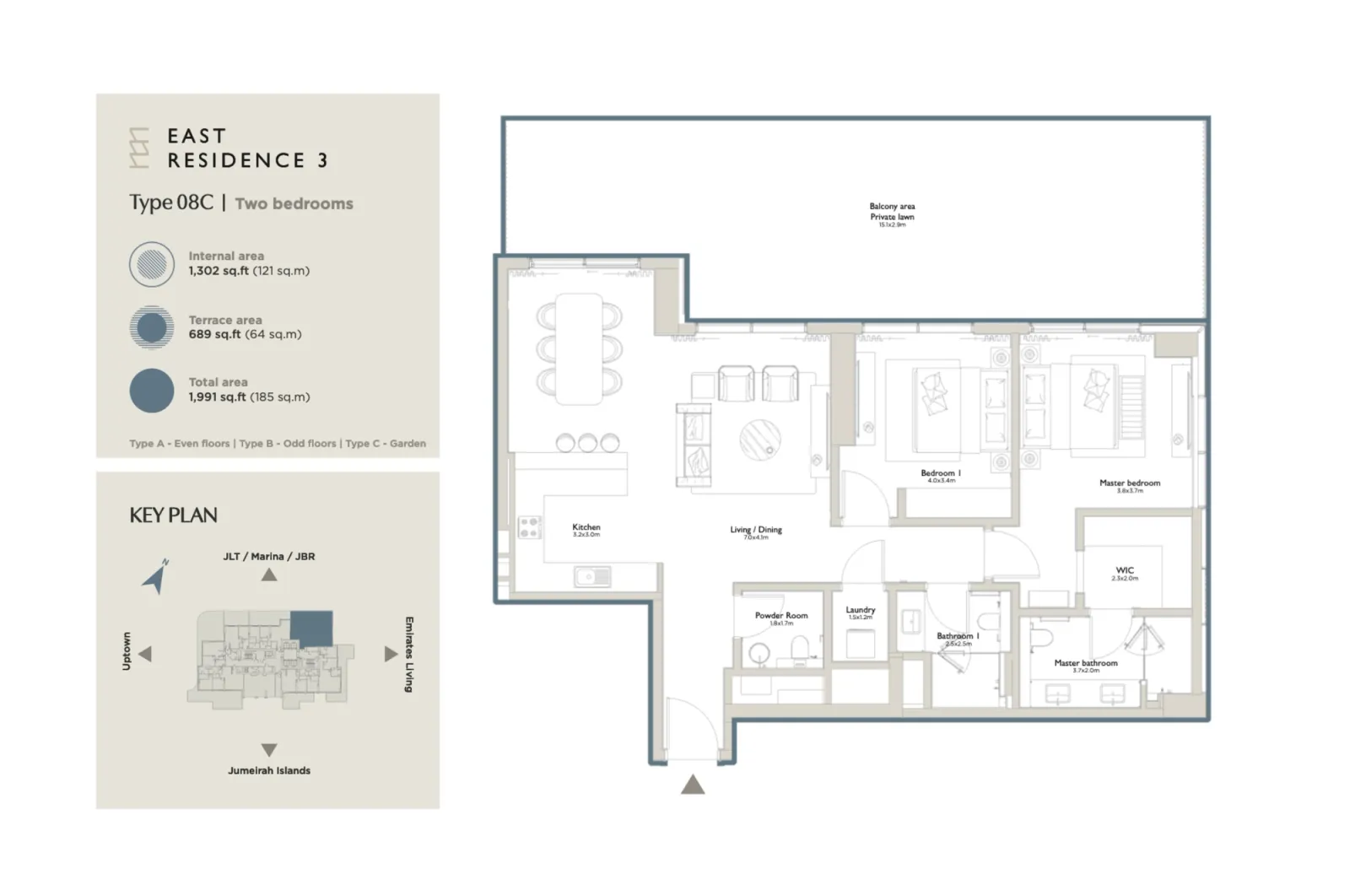 Floor plan for Type 08C
