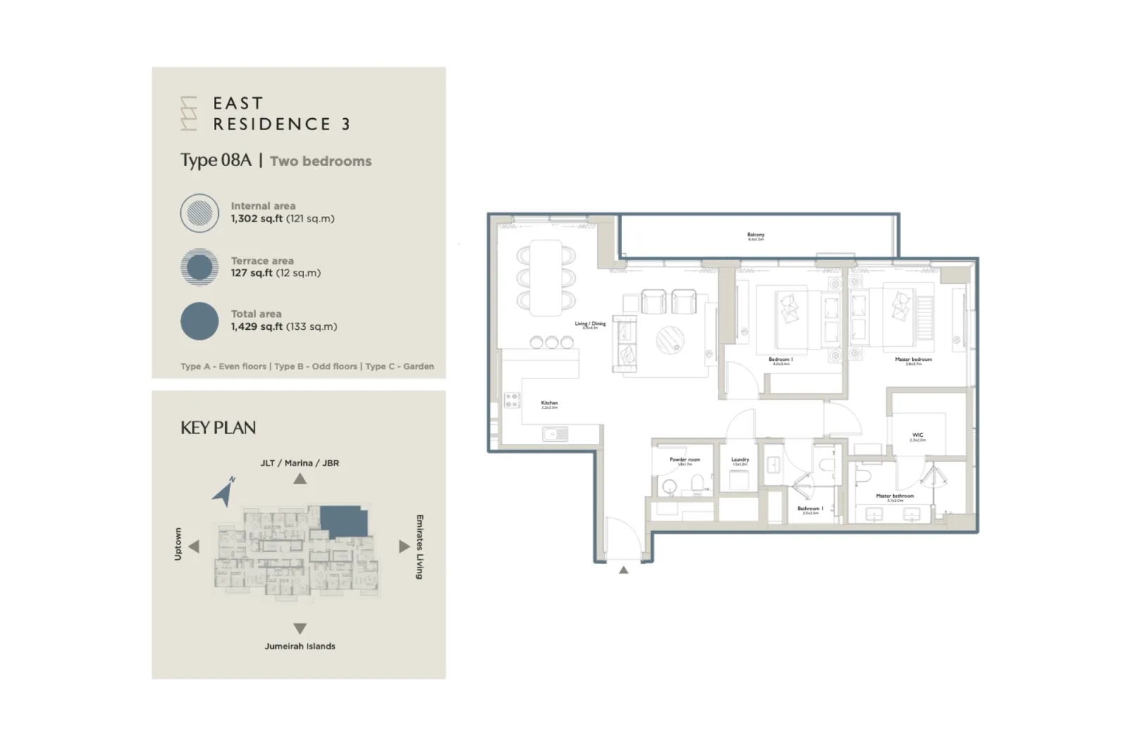 Floor plan for Type 08A