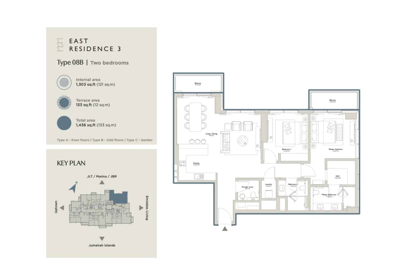 Floor plan for Type 08B