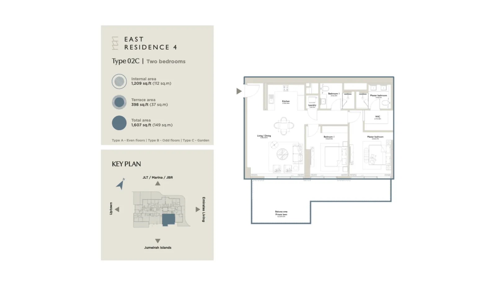 Floor plan for Type 02C