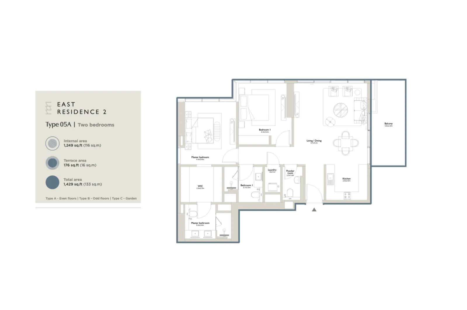 Floor plan for Type 05A
