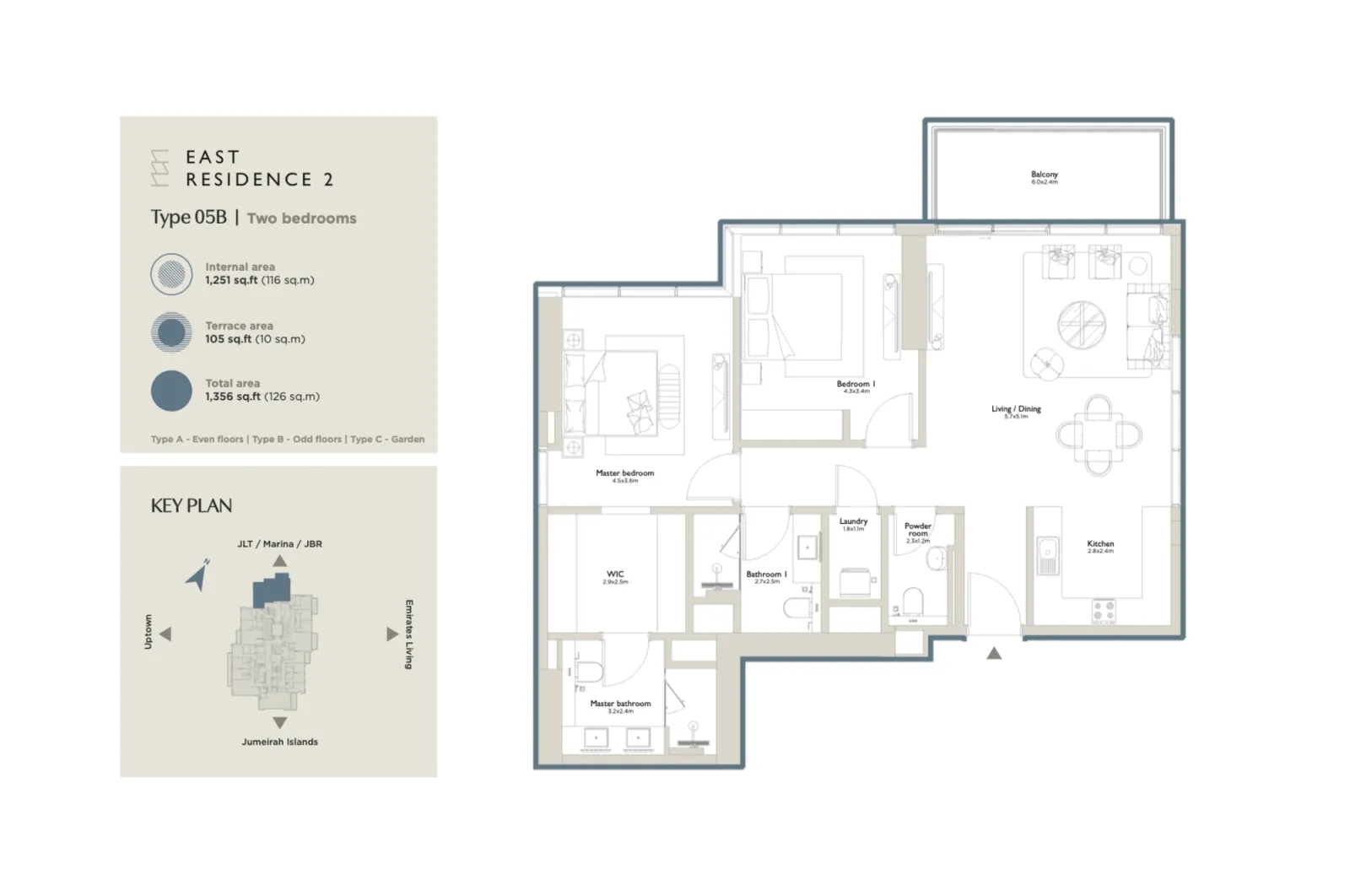 Floor plan for Type 05B