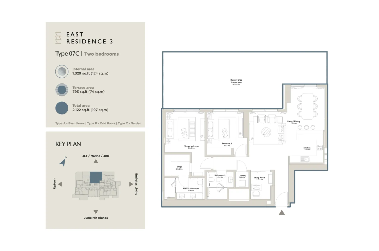 Floor plan for Type 07C