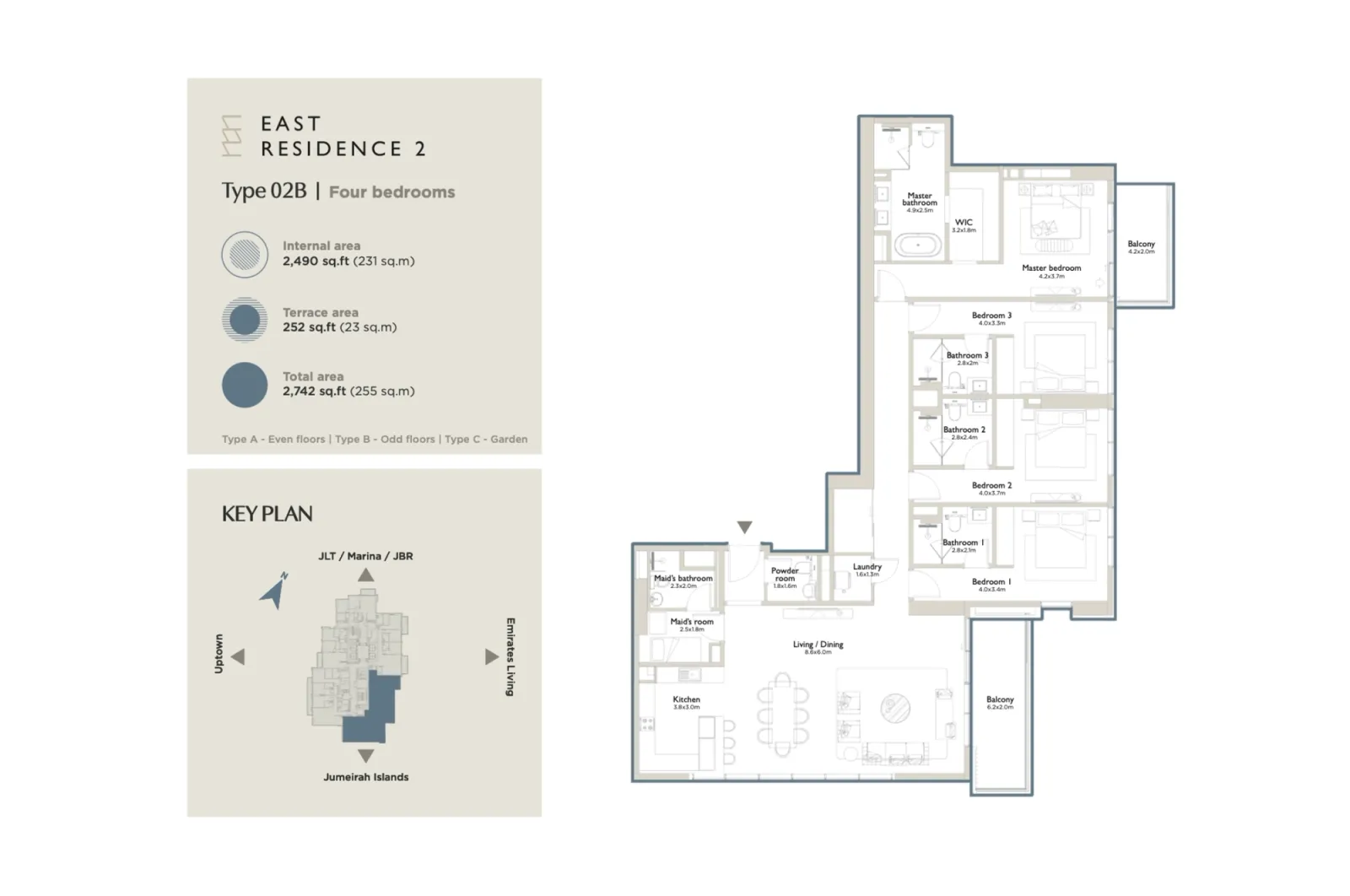 Floor plan for Type 02B