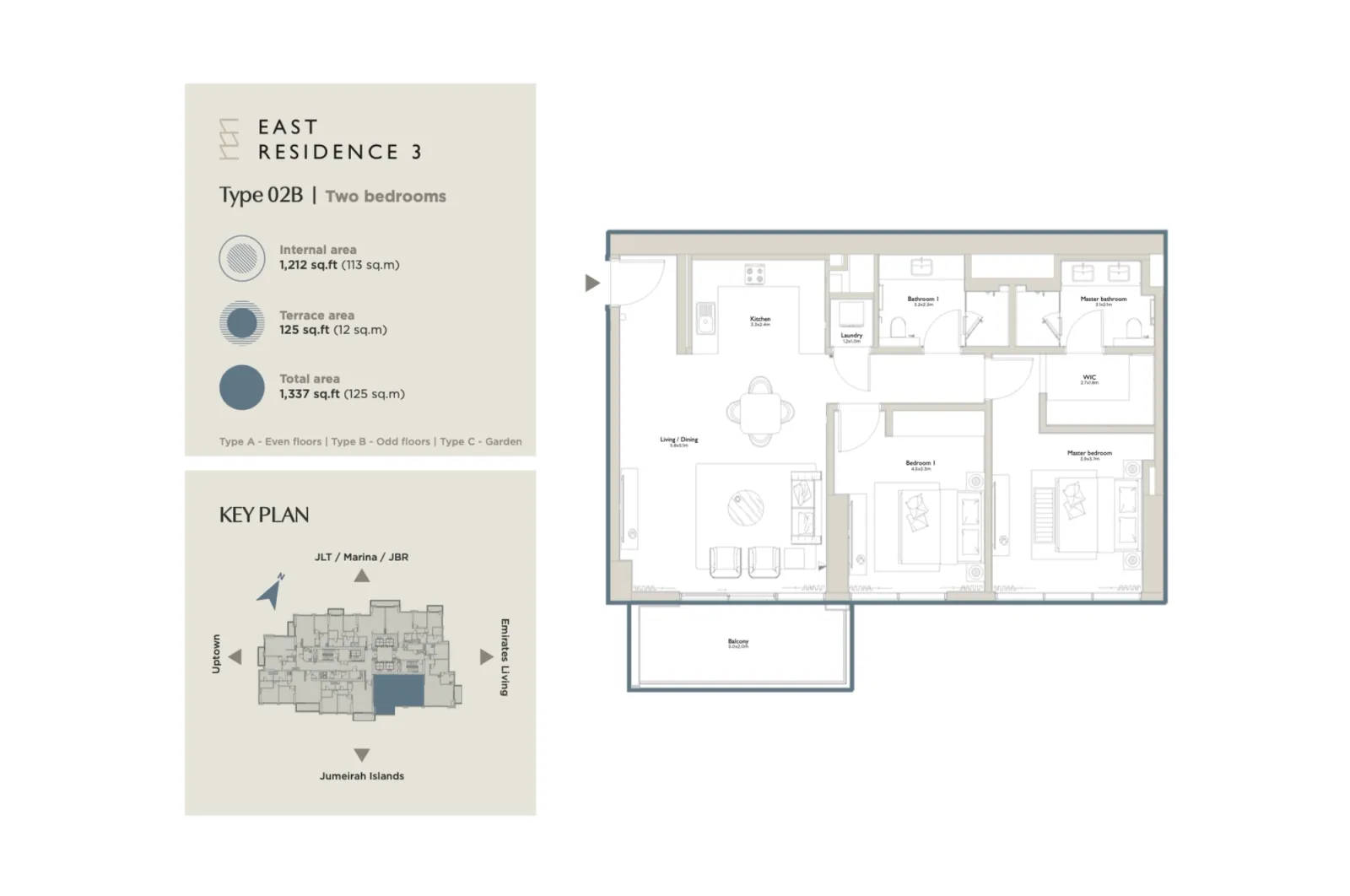 Floor plan for Type 02B