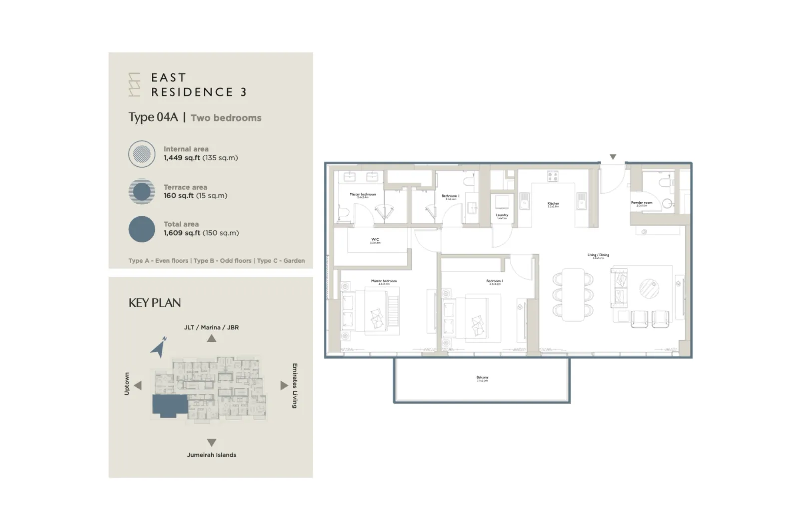 Floor plan for Type 04A