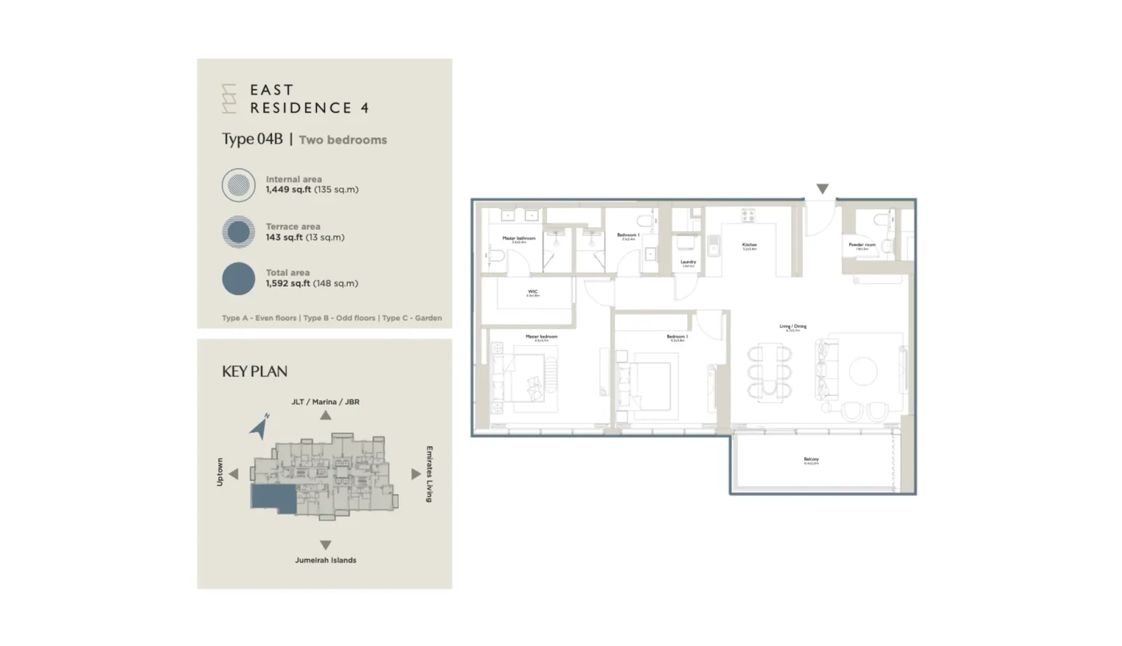Floor plan for Type 04B