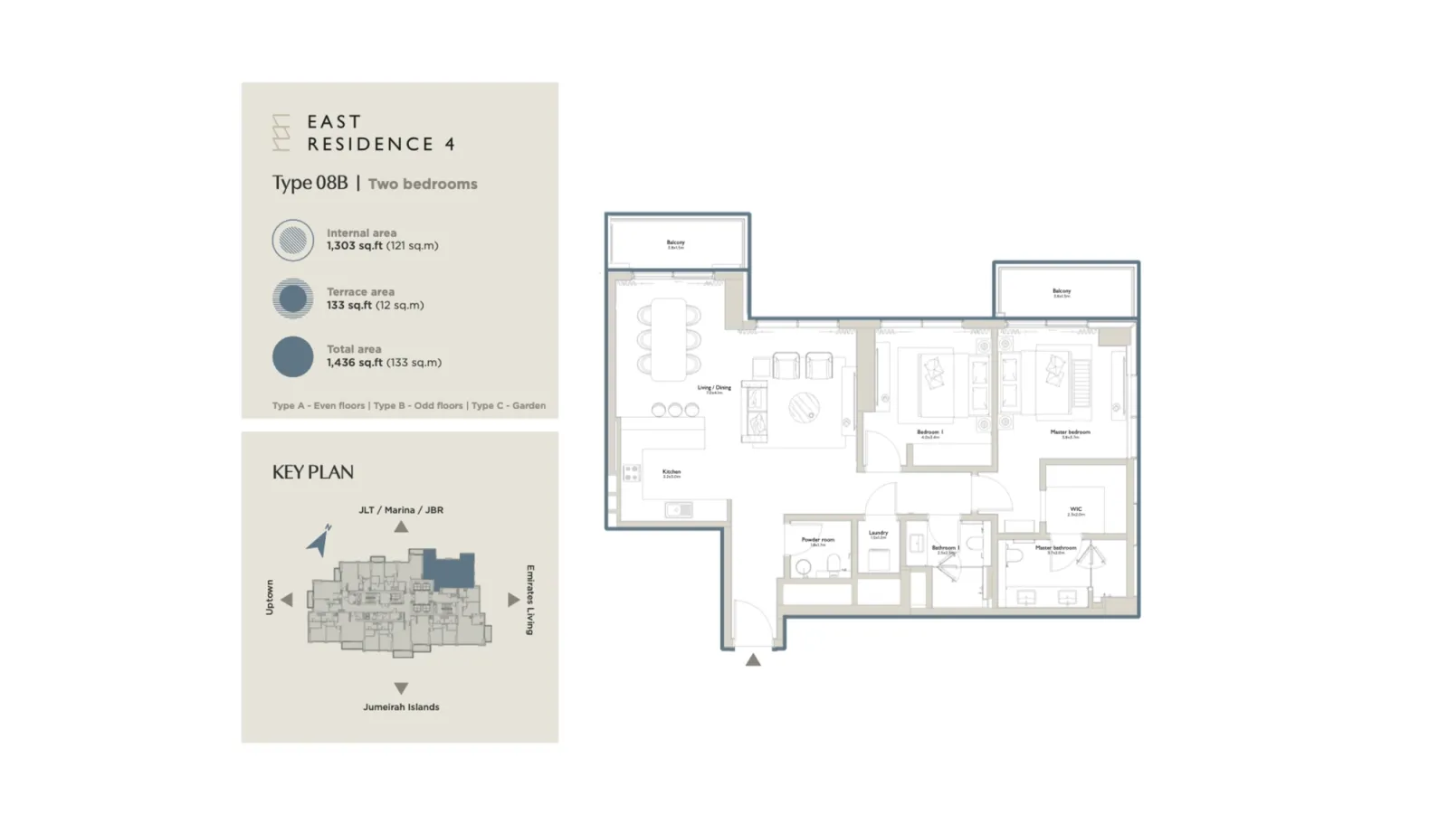 Floor plan for Type 08B