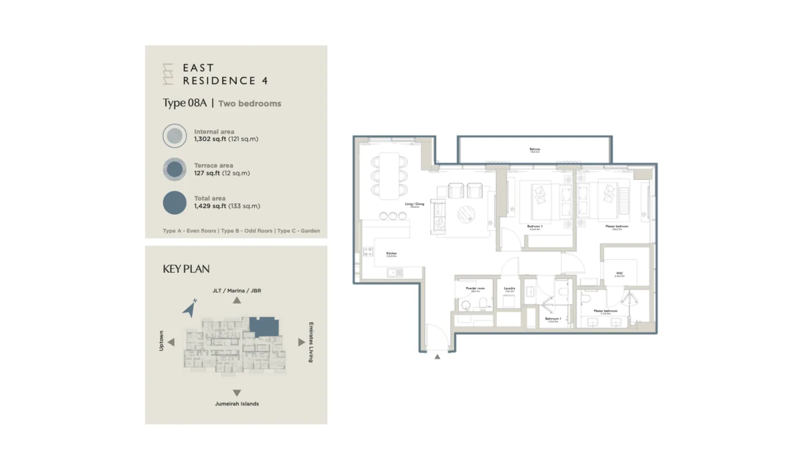 Floor plan for Type 08A