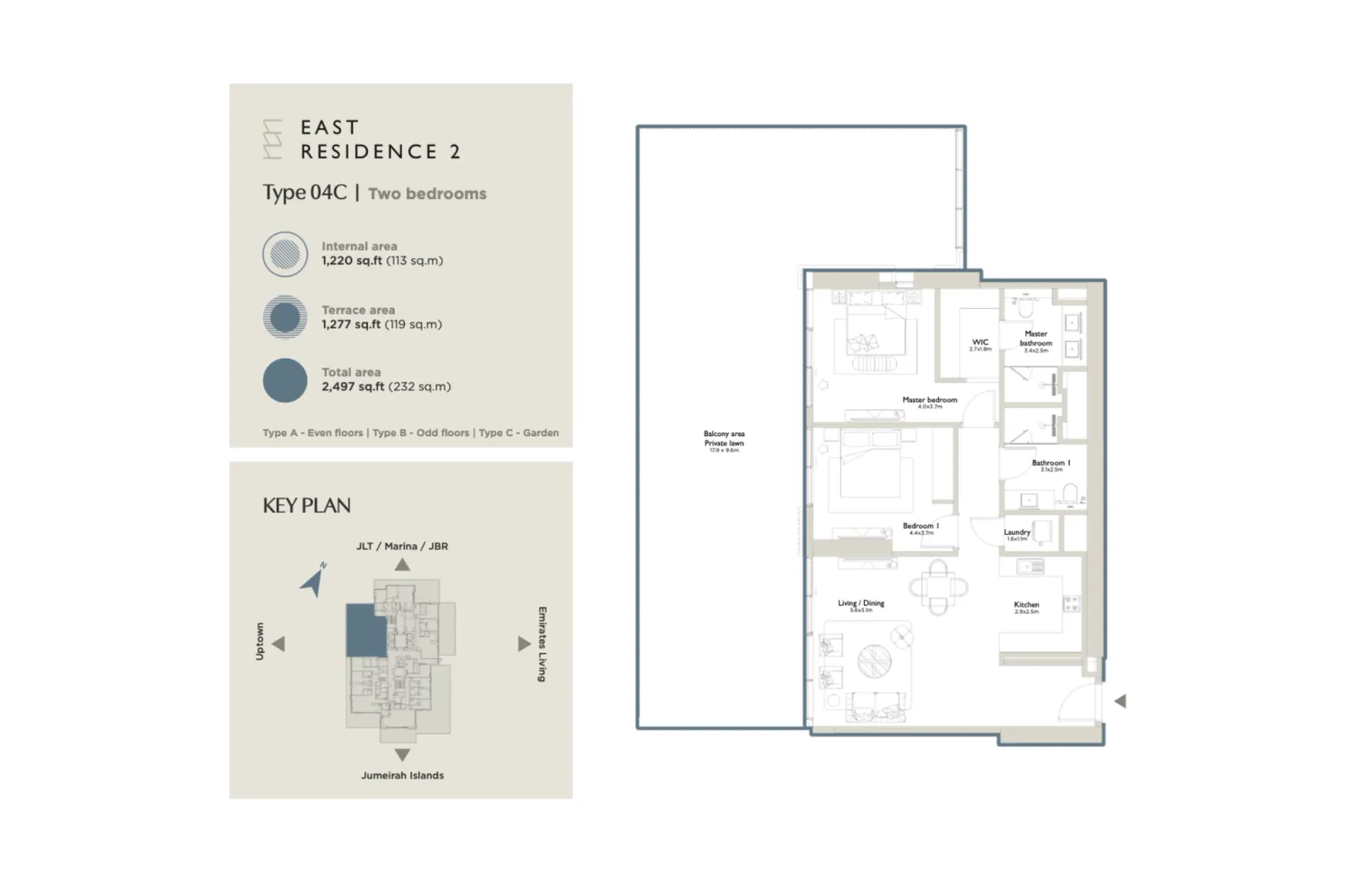 Floor plan for Type 04C