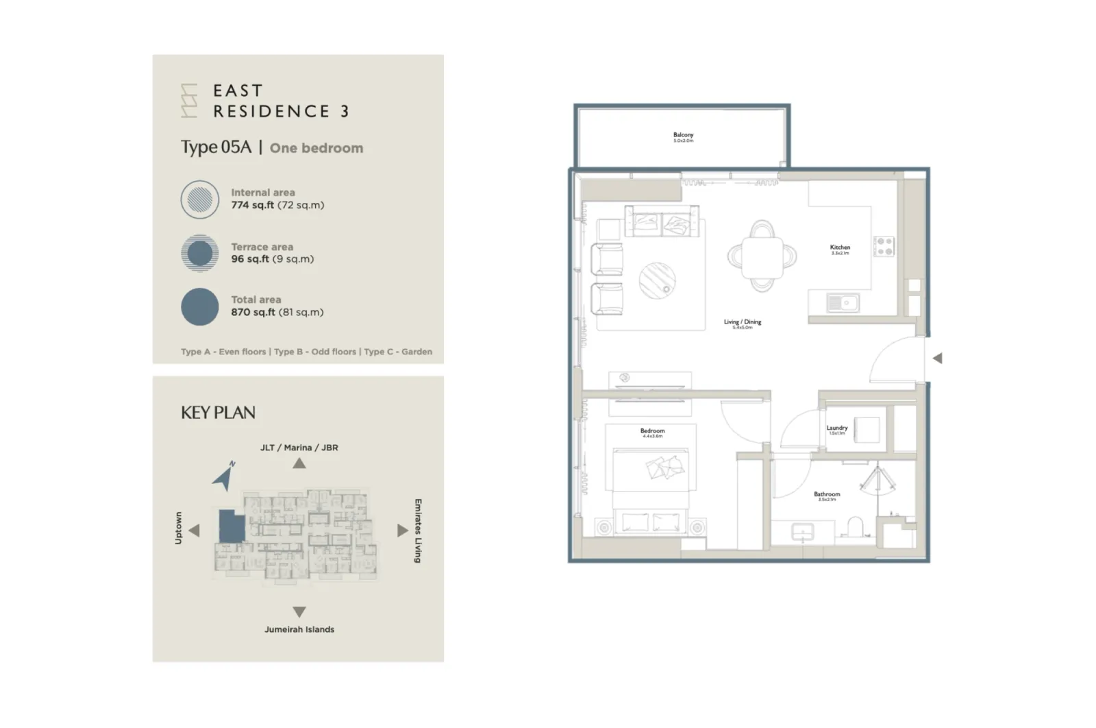 Floor plan for Type 05A