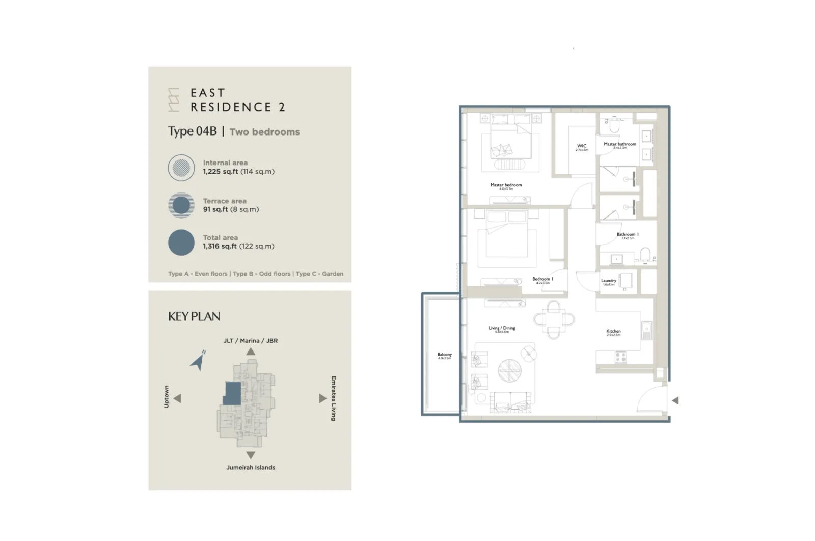 Floor plan for Type 04B