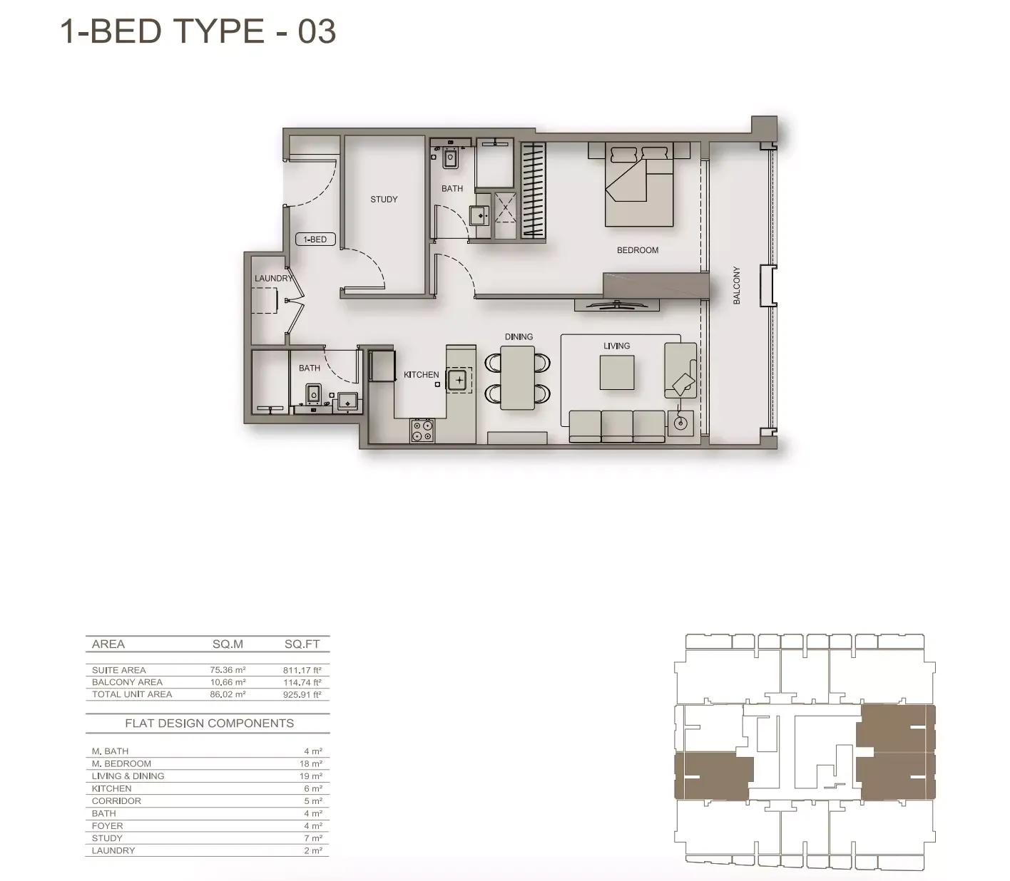 Floor plan for Type 03