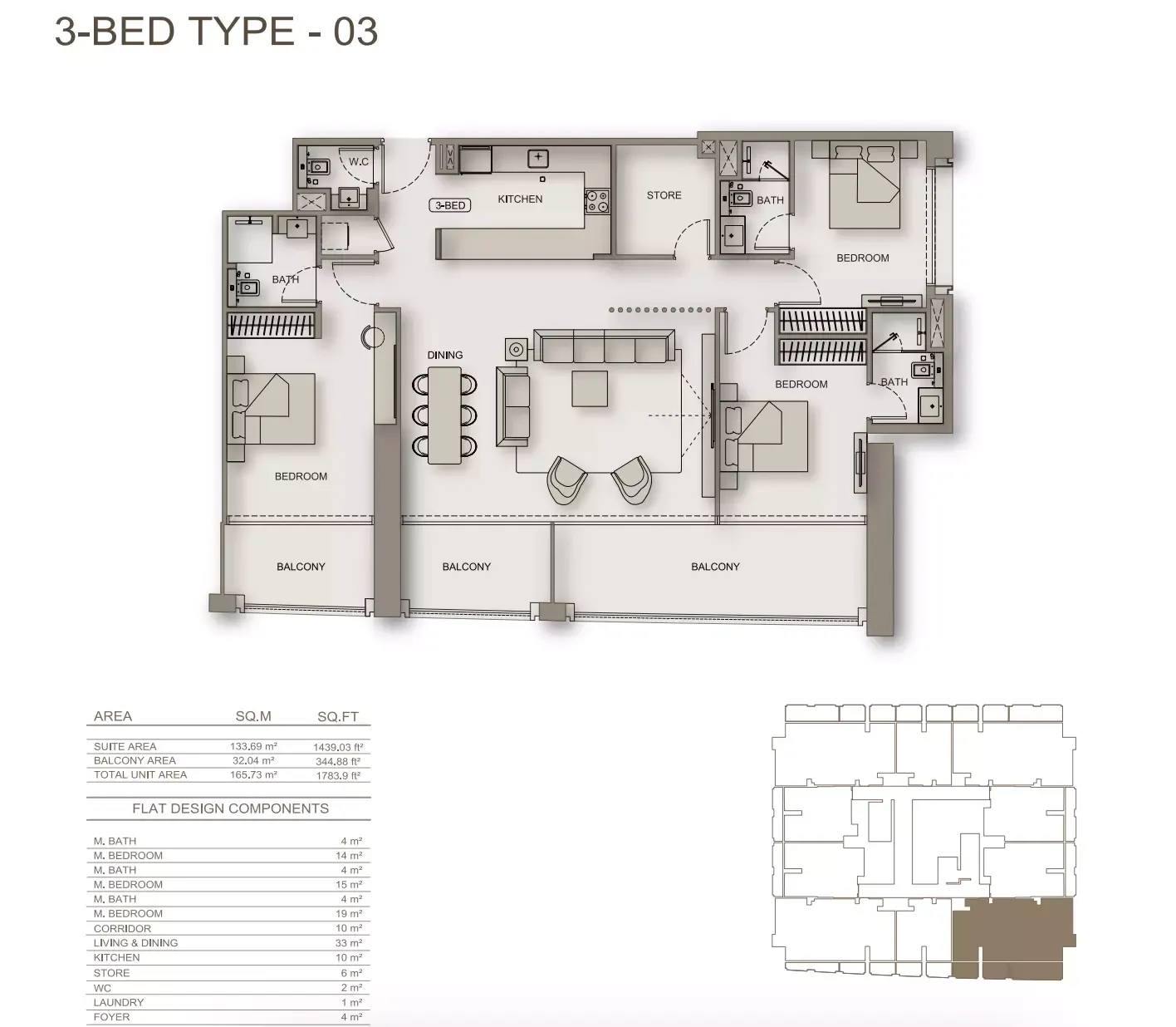 Floor plan for Type 03