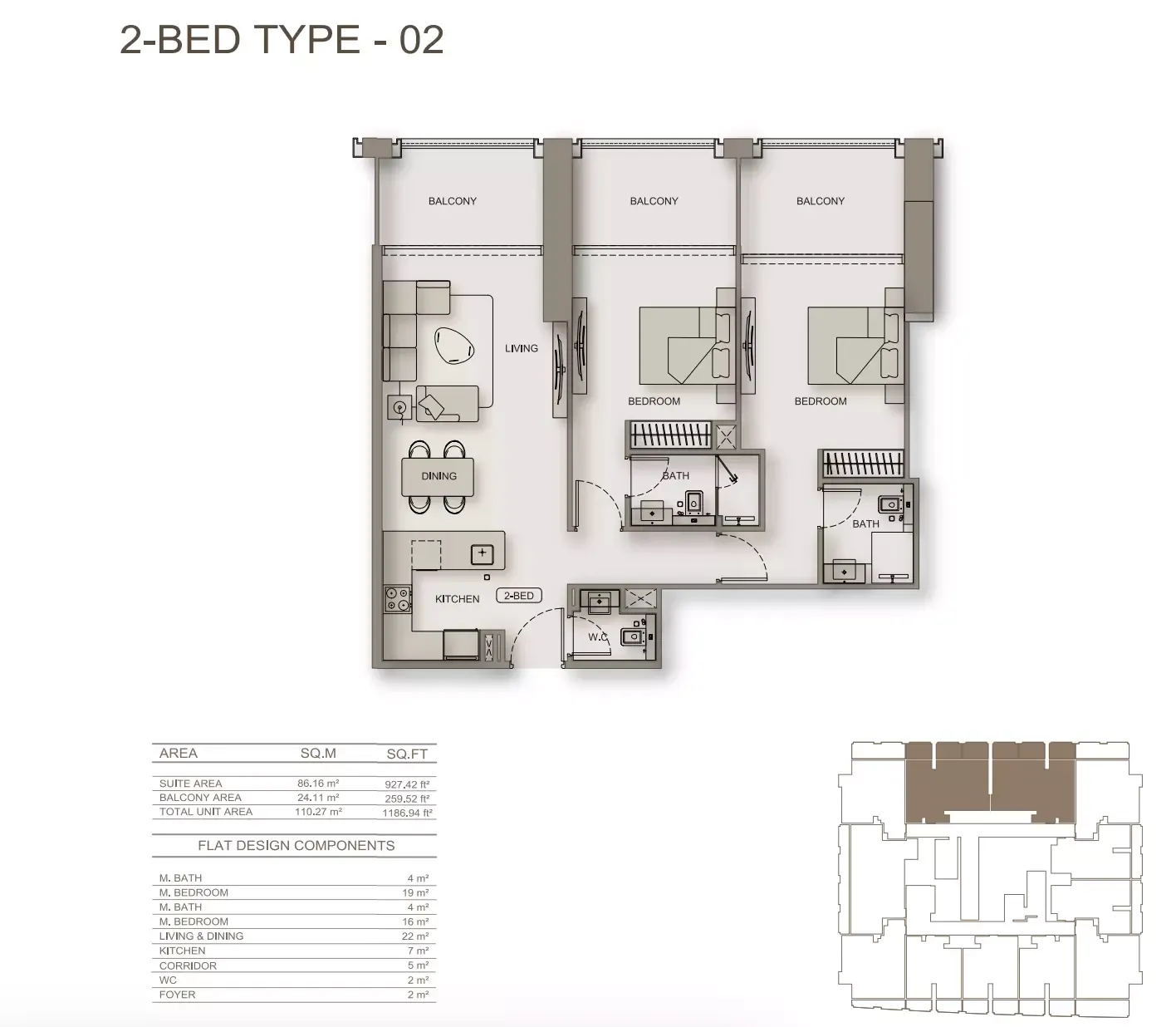 Floor plan for Type 02