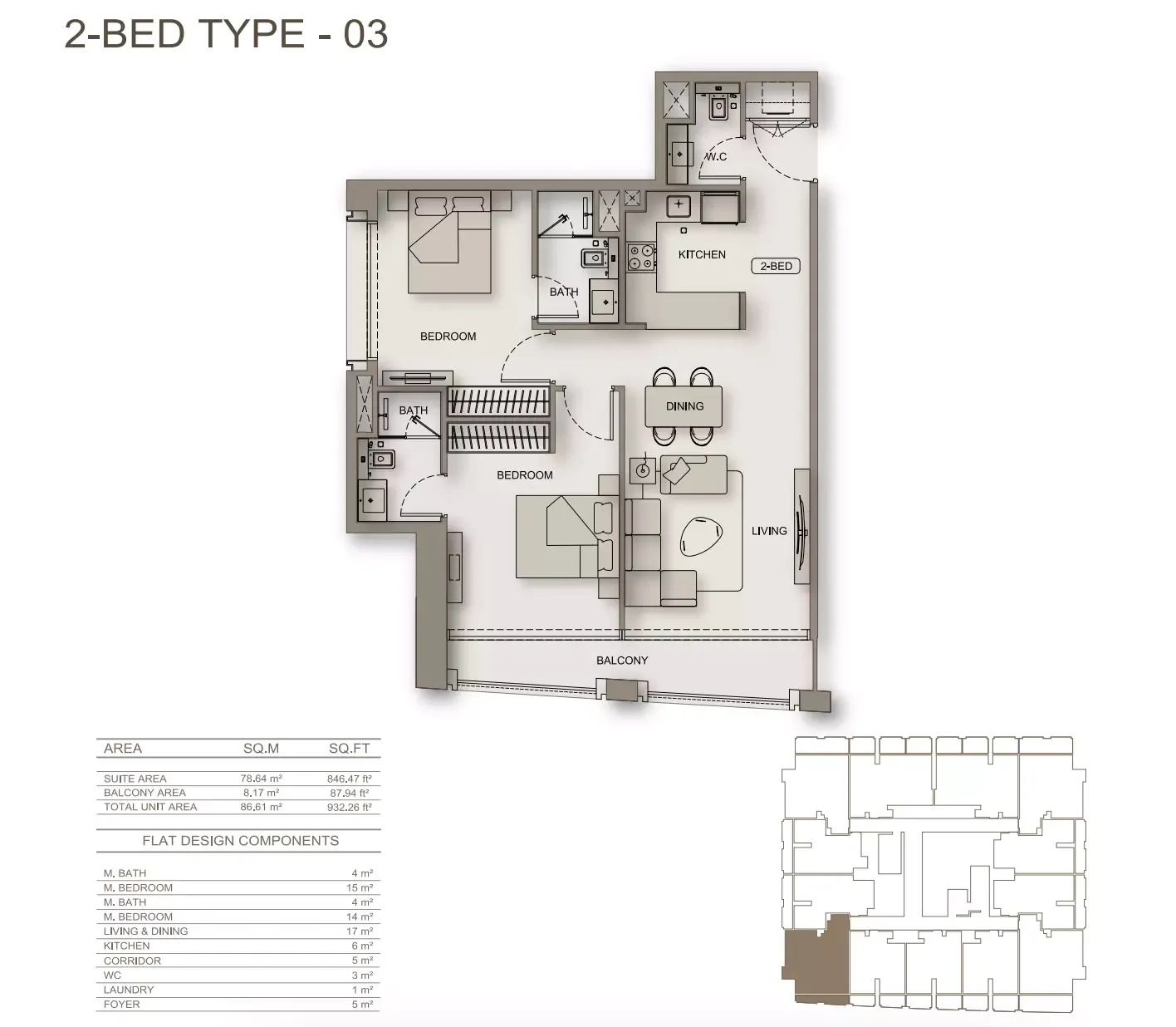 Floor plan for Type 03