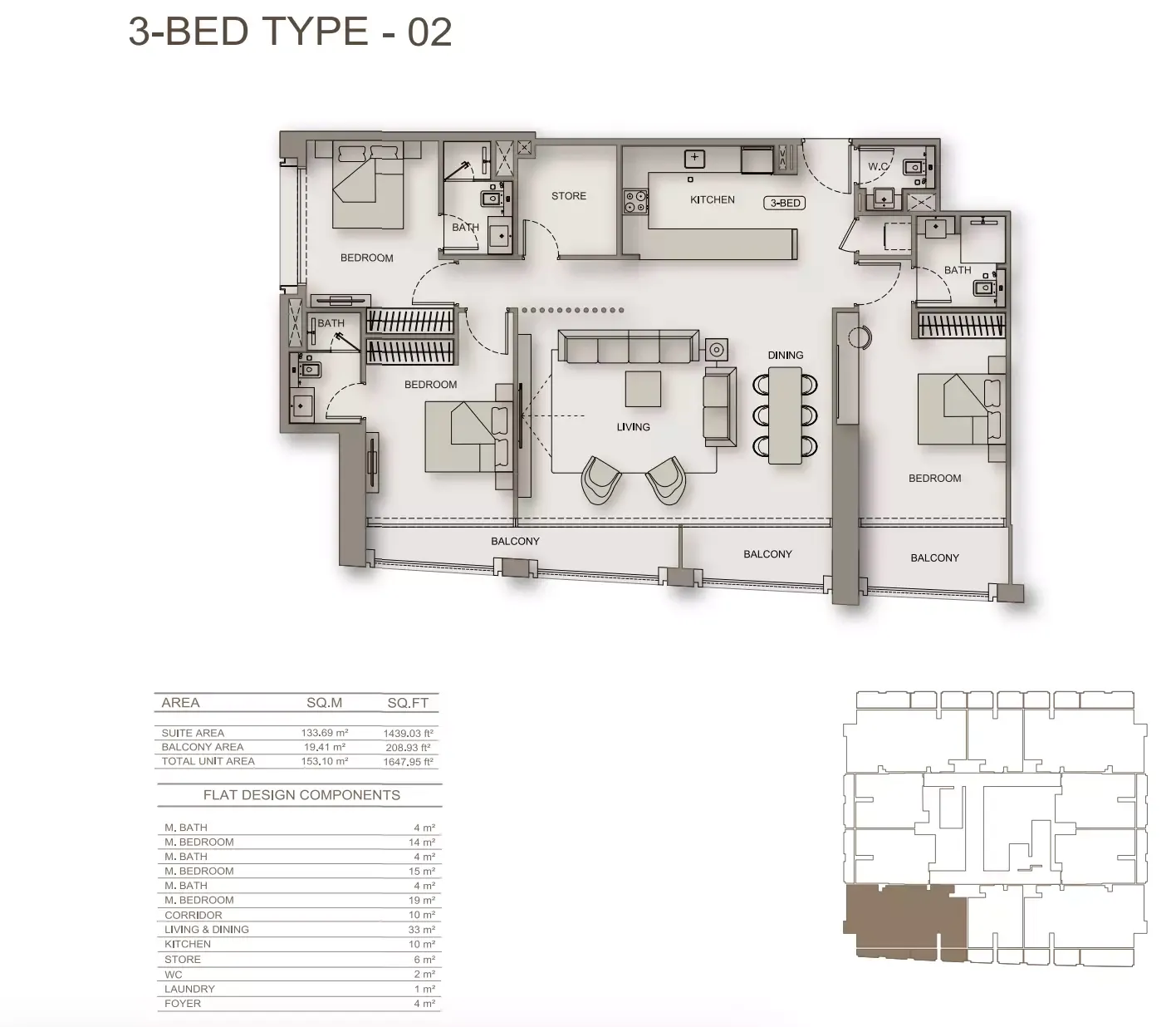 Floor plan for Type 02