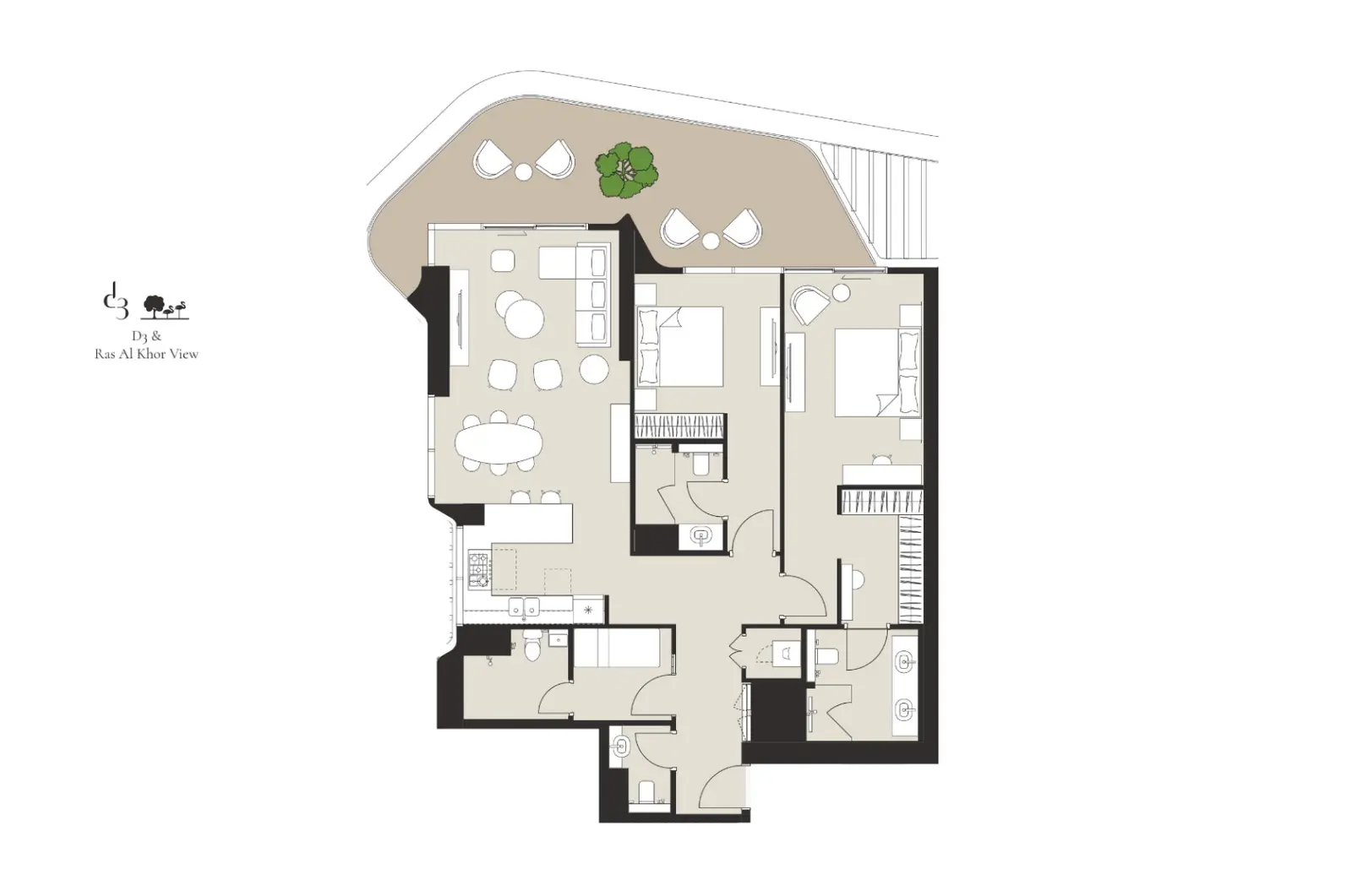 Floor plan for Type A+M